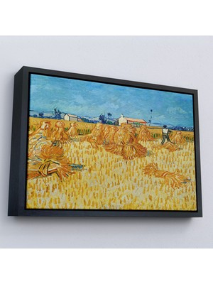 Oxyteez Ahşap Çerçeveli Vincent Van Gogh Provence'te Hasat TABLO-7148