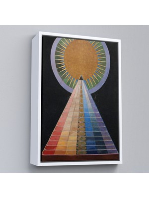 Oxyteez Ahşap Çerçeveli Hilma Af Klint - Altarpiece, Grup X, Sayı 1 TABLOSU-8058