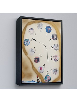 Oxyteez Ahşap Çerçeveli Salvador Dali - Horloge TABLO-7396