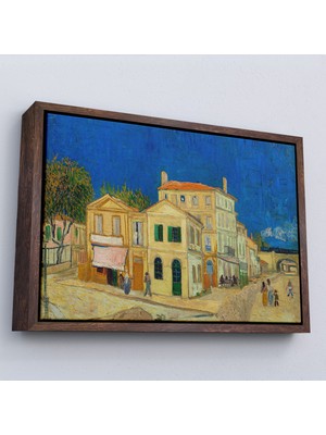 Oxyteez Ahşap Çerçeveli Vincent Willem Van Gogh - Sarı Ev TABLOSU-7157