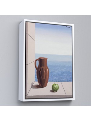 Oxyteez Ahşap Çerçeveli Rene Magritte - Stimülasyon Hedefi TABLOSU-7412
