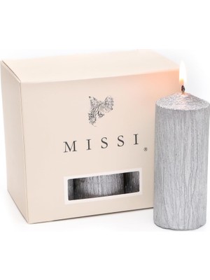 Storemax Gümüş 6'lı Bar Mum Seti