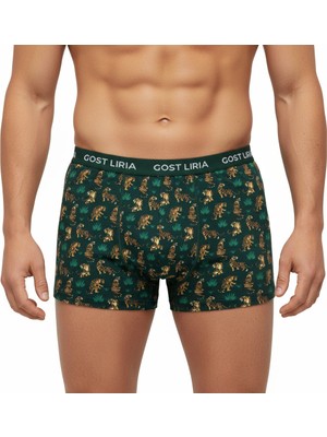 GOST LİRİA Erkek Tiger Desenli Boxer Normal Paça 1 Adet Konfor ve Şıklık Sunar