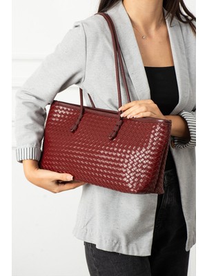 Valu Accessorize Lera Kadın Örgü Desenli Kol ve Omuz Çantası