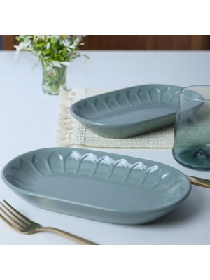 Storemax Yeşil Kayık Tabak 25 cm 2 Adet 326