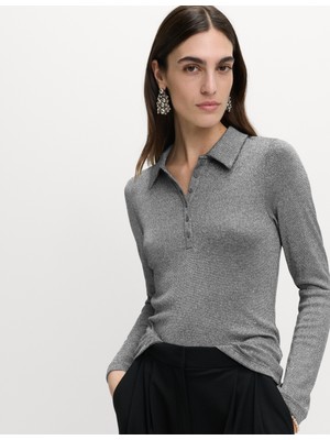 Marks & Spencer Uzun Kollu Düğme Detaylı Bluz