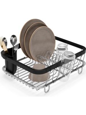 Storemax Multi-Use Dish Rack Sinkin Çok Fonksiyonlu Tabak Siyah/, Metal, Büyük