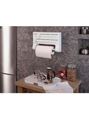 Storemax Mutfak Folyo/havlu Tutucusu-Beyaz M-E81-01