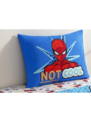 Taç Spiderman Desenli % 100 Pamuk Kumaş 1 Adet Yastık Kılıfı 50X70 cm