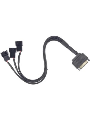 Storemax PX-4597 Psu Sata Power To Fan Çevirici 3 Port Y Pin Pwm Çoklayıcı Splitter Fan Kablosu