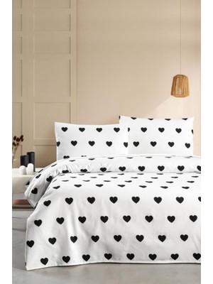 Storemax Hamlet Tek Kişilik Çarşafı Pike Yatak Örtüsü 170 x 230 Siyah