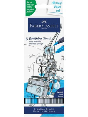 Storemax Gofa Ürün Tasarım Markör Seti, 6’lı, Çift Uçlu, 0.6 mm Uç, Kalıcı Mürekkep, Alkol Bazlı, Geri Dönüşümlü Gövde