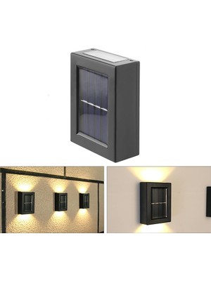 Storemax Tekli Solar Bahçe Aydınlatması Güneş Enerjili Bahçe Aydınlatması Duvar Lambası Çift Taraflı Işık LED Işık