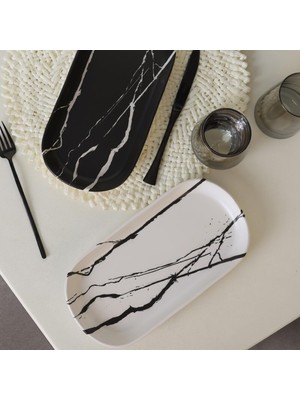 Storemax Mermer Noyan Kayık Tabak 28 cm 2 Adet 17950-51