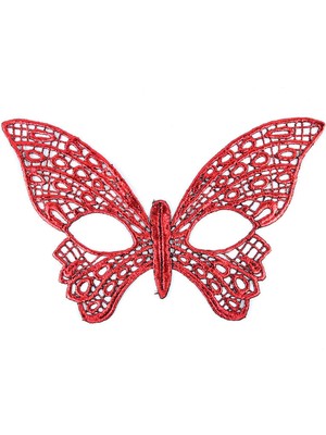 Kırmızı Dantel Masquerade Maskesi 7