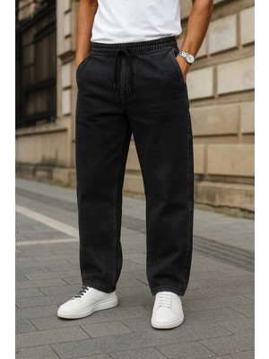Comstar Erkek Siyah Baggy Pantolon Premium Comfort Denim Kumaşla Günlük Kullanım İçin Tasarlandı