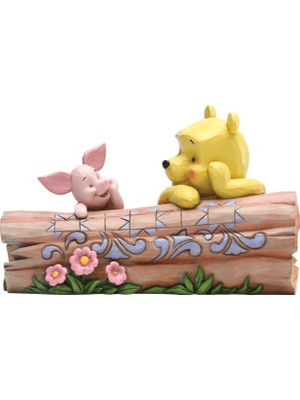Storemax Traditions Pooh And Piglet On A Log Figürü, 6005964, Çok Renkli, Tek Boy