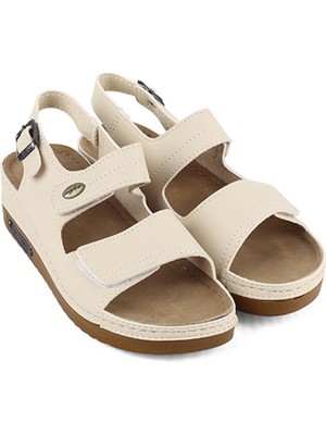 M Miel Kadın Ortopedik Taban Bantlı Tokalı Sandalet