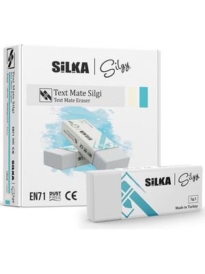 Kitabevimden Silka Text Matel Öğrenci Silgisi 20 Li Beyaz Art.1-20-Pkt