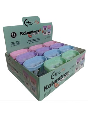 Kitabevimden Bafix Kalemtraş Çift Delikli Tanklı TS2385