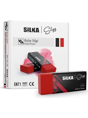 Kitabevimden Silka Rubby Öğrenci Silgisi 20 Li Kırmızı Art.5 (20 Li)