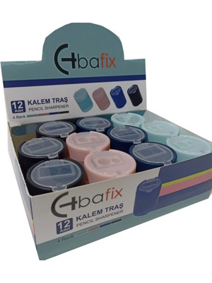 Kitabevimden Bafix Kalemtraş Çift Delikli Kapaklı TS8142