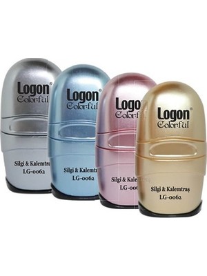 Kitabevimden Logon Kalemtraş Silgili 4 Renk LG-0087A-24-LI-PKT