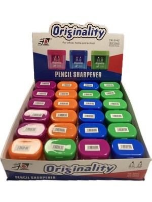 Kitabevimden Bafix Originality Kalemtraş Çiftli Hazneli TR-3042-24-PKT