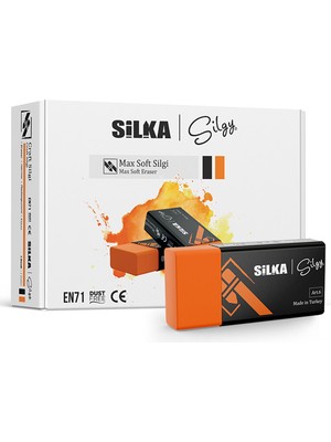 Kitabevimden Silka Maxsoft Öğrenci Silgisi (24 Lü) Turuncu Art.6