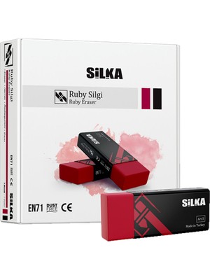 Kitabevimden Silka Silgi Ruby Kırmızı 24 Lü Art.58-20-Pkt