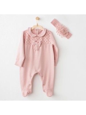 The Log İnvest Little Leopard Tulum Takım Pink