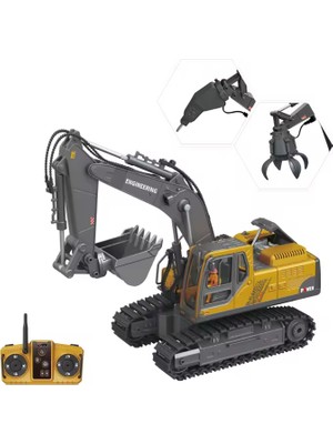 Seher Oyuncak Uzaktan Kumandalı Metal Alaşımlı Mühendislik Serisi Excavator 14 Kanallı