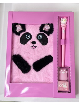 CN Collection Peluş Defter-Kalem-Kalemtraş Hediye Seti