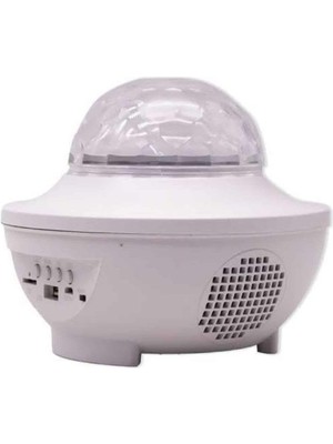 Sbusshop Çok Renkli Projektör Lamba Disko Topu Gece Lambası Kablosuz - SB001M-47W0T4