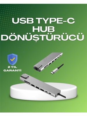 Sbusshop Seyahat Dostu 8‑in‑1 Hub – Şarj & Veri & Video & Ağ Için Eksiksiz Çözüm - SB001M-47W4G5