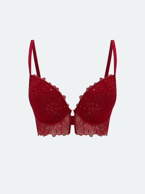 Lc Waikiki Yeni Sezon Balenli Yarım Dolgulu Dantelli Fantezi Tişört Sütyen