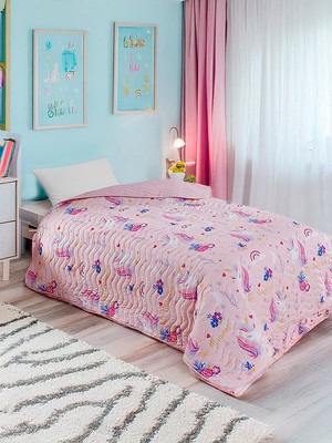 Upstyle Çok Amaçlı Tek Kişilik Örtü  Pembe 180 x 225 cm