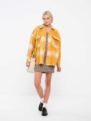 Lc Waikiki Yeni Sezon Ekose Uzun Kollu Kadın Oduncu Gömlek Ceket