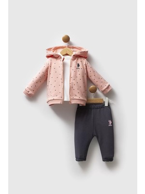 The Log İnvest U.s. Polo Assn 3'lü Takım USB2766 Somon