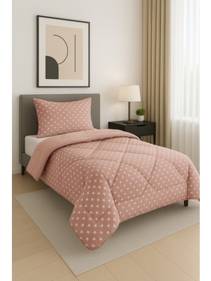 Sternen Glanz Veloria Pamuklu Çift Taraflı Desenli Tek Kişilik Yorgan ve Yastık Kılıfı Seti / Uyku Seti