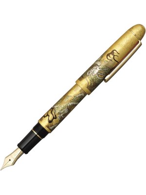 Platinum Pnb 35000 Limited Edition Ascending Dragon Altın Kaplama Makie Dolma Kalem F Uç