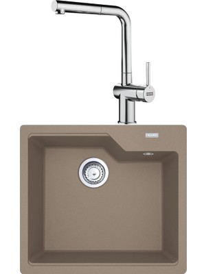 Franke Ubg 610-56 Granit Oystre Evye, Actıve Plus Doccıa 2.0 Spiralli, Krom Armatür