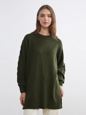 LC Waikiki Bisiklet Yaka Kadın Triko Tunik  (W5)