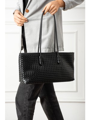 Valu Accessorize Lera Kadın Örgü Desenli Kol ve Omuz Çantası