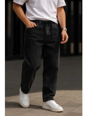 Comstar Erkek Günlük Premium Siyah Baggy Pantolon