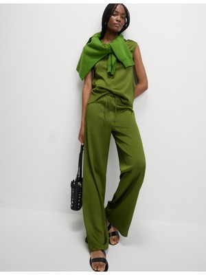 Marks & Spencer Büzgülü Geniş Paça Pantolon