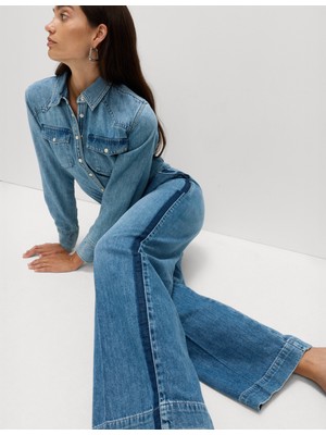 Marks & Spencer Wide Leg Denim Pantolon