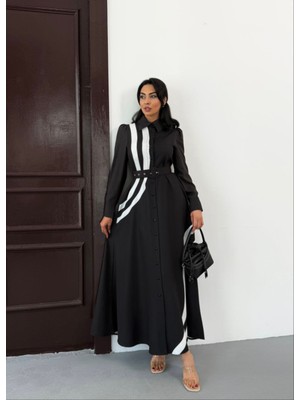 Suphias Atlas Kumaş Elbise(Kemer Dahildir)