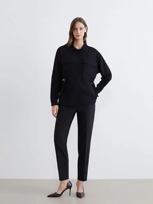 LC Waikiki Beli Kemerli Kadın Cigarette Pantolon  (W5)