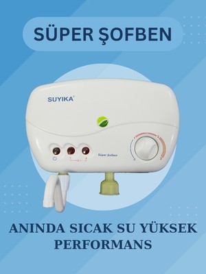 Suyıka Mutfak Üstü Elektrikli Şofben 7500W – Avrupa Altın Kalite Ödüllü – Tezgah Üstü Ani Su Isıtıcı